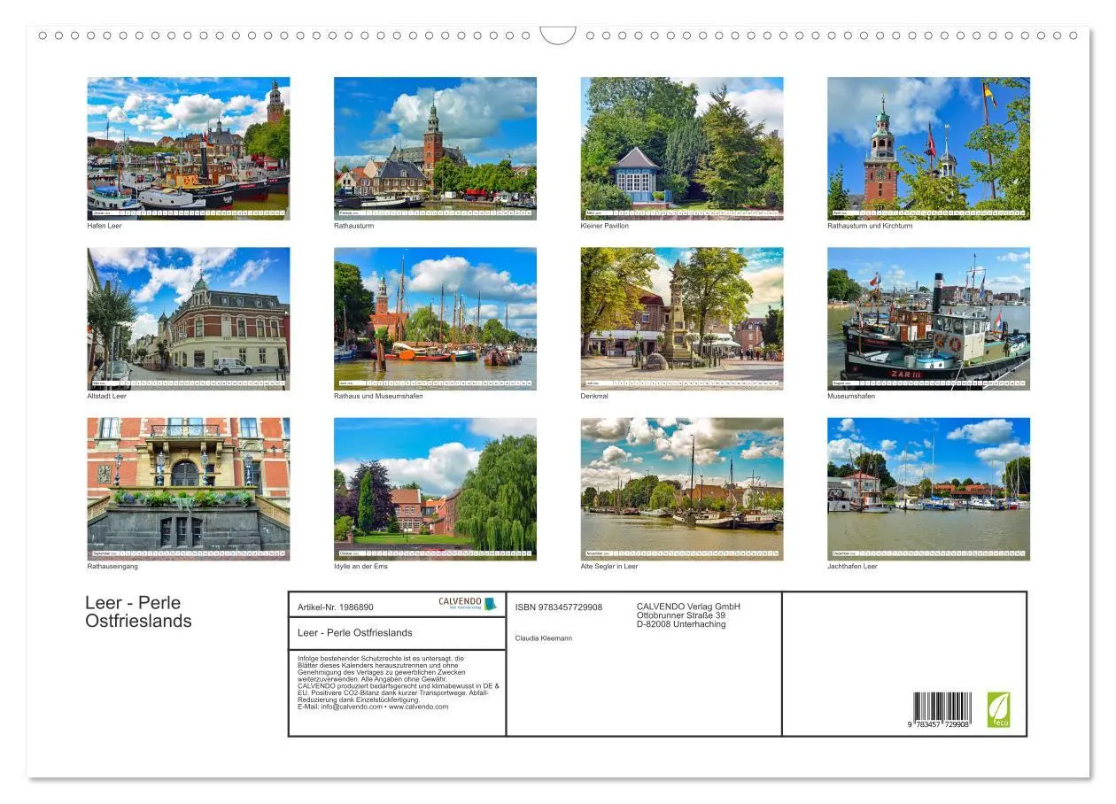 Bild: 9783457729908 | Leer - Perle Ostfrieslands (Wandkalender 2026 DIN A2 quer),...