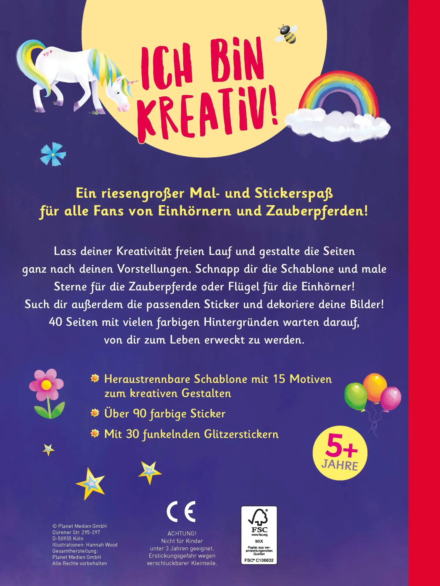 Rückseite: 9783849939908 | Ich bin kreativ! (Einhörner und Zauberpferde) | Taschenbuch | 48 S.