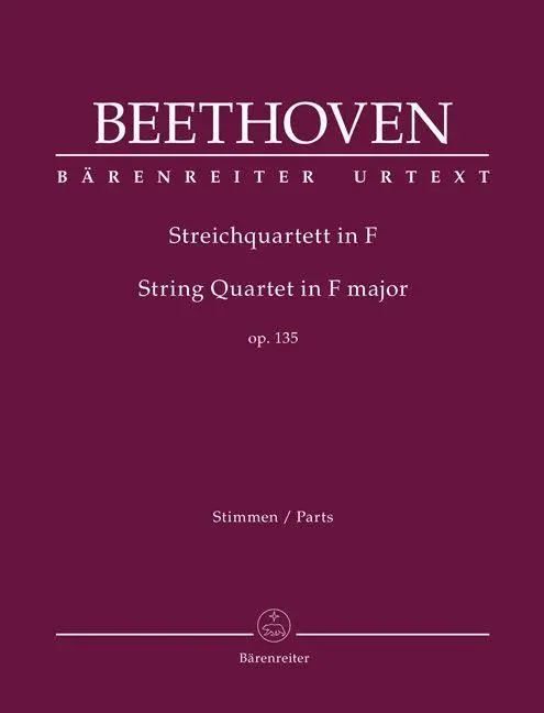 Cover: 9790006569908 | Streichquartett F-Dur op. 135 | Bärenreiter Urtext | Beethoven | 56 S.