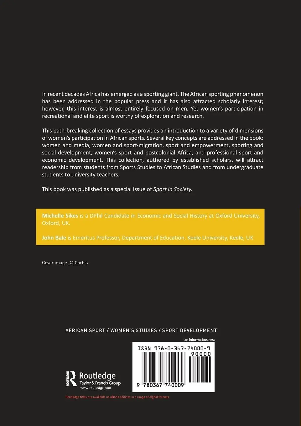 Rückseite: 9780367740009 | Women's Sport in Africa | Michelle Sikes (u. a.) | Taschenbuch | 2020