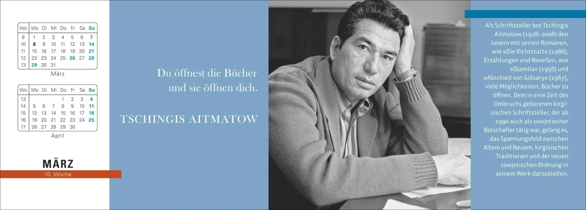 Bild: 9783840040009 | Der literarische Premium-Tischplaner 2027 - Wochenkalender mit...