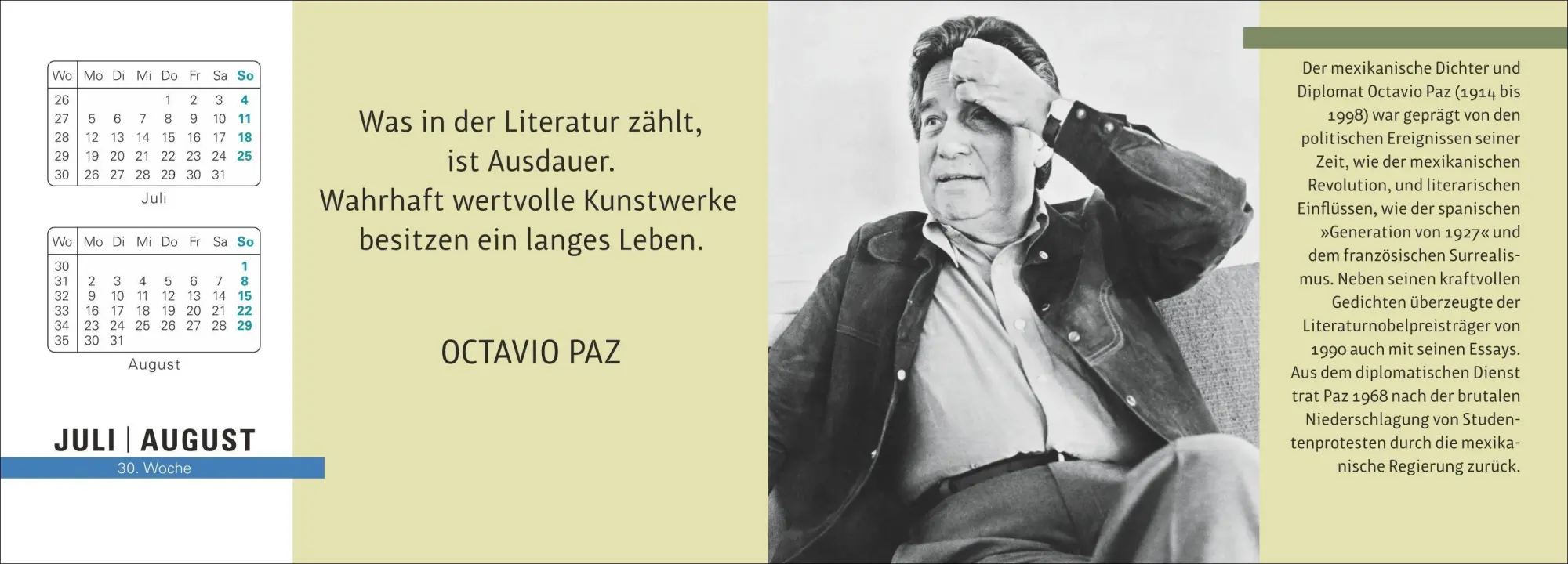 Bild: 9783840040009 | Der literarische Premium-Tischplaner 2027 - Wochenkalender mit...