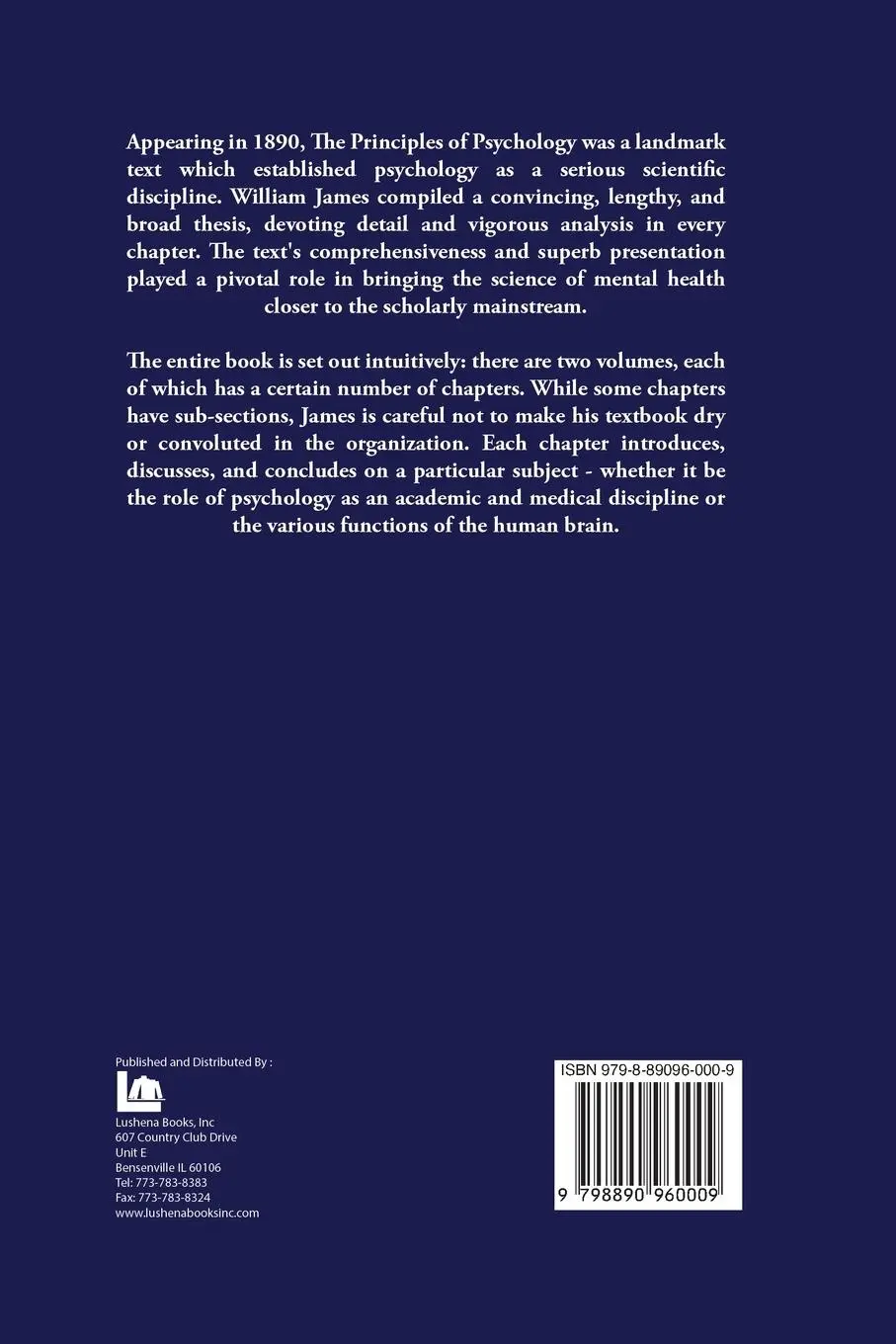 Rückseite: 9798890960009 | The Principles of Psychology Volume 1 of 2 | William James | Buch