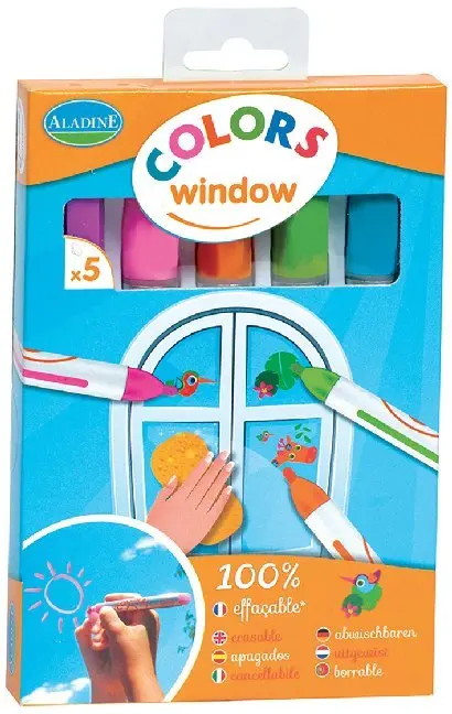 Cover: 3660016420109 | 5 Fenstermalstifte aus Kreide | 3042010 | Deutsch | 2019 | ALADINE