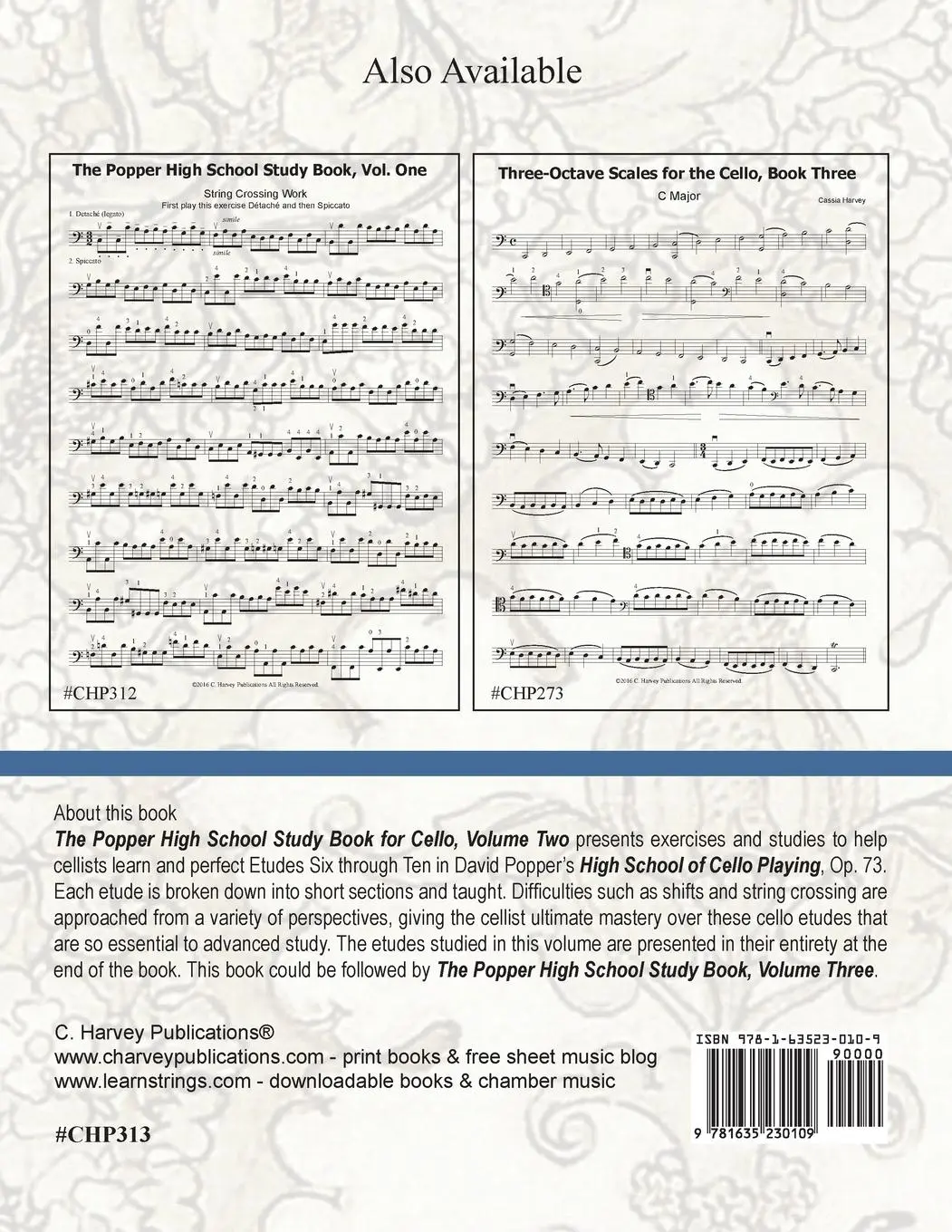 Rückseite: 9781635230109 | The Popper High School Study Book for Cello, Volume Two | Taschenbuch