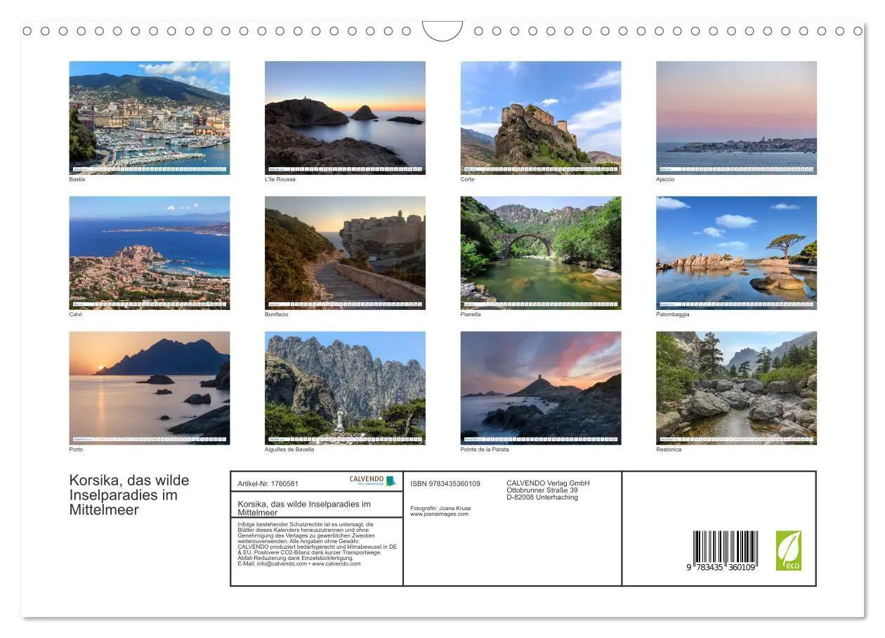 Bild: 9783435360109 | Korsika, das wilde Inselparadies im Mittelmeer (Wandkalender 2025...