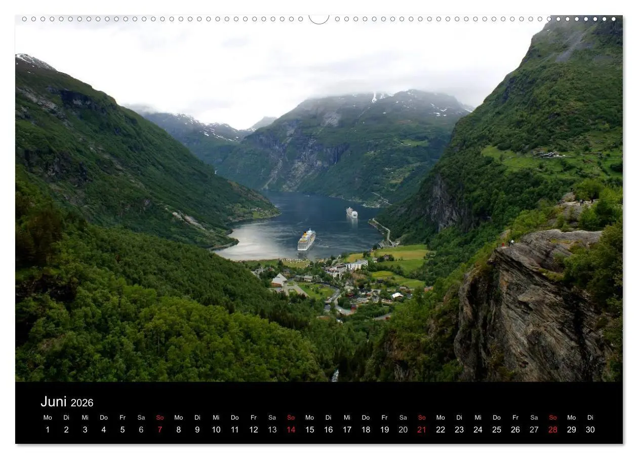 Bild: 9783516160109 | Norwegen 2026 (Wandkalender 2026 DIN A2 quer), CALVENDO Monatskalender