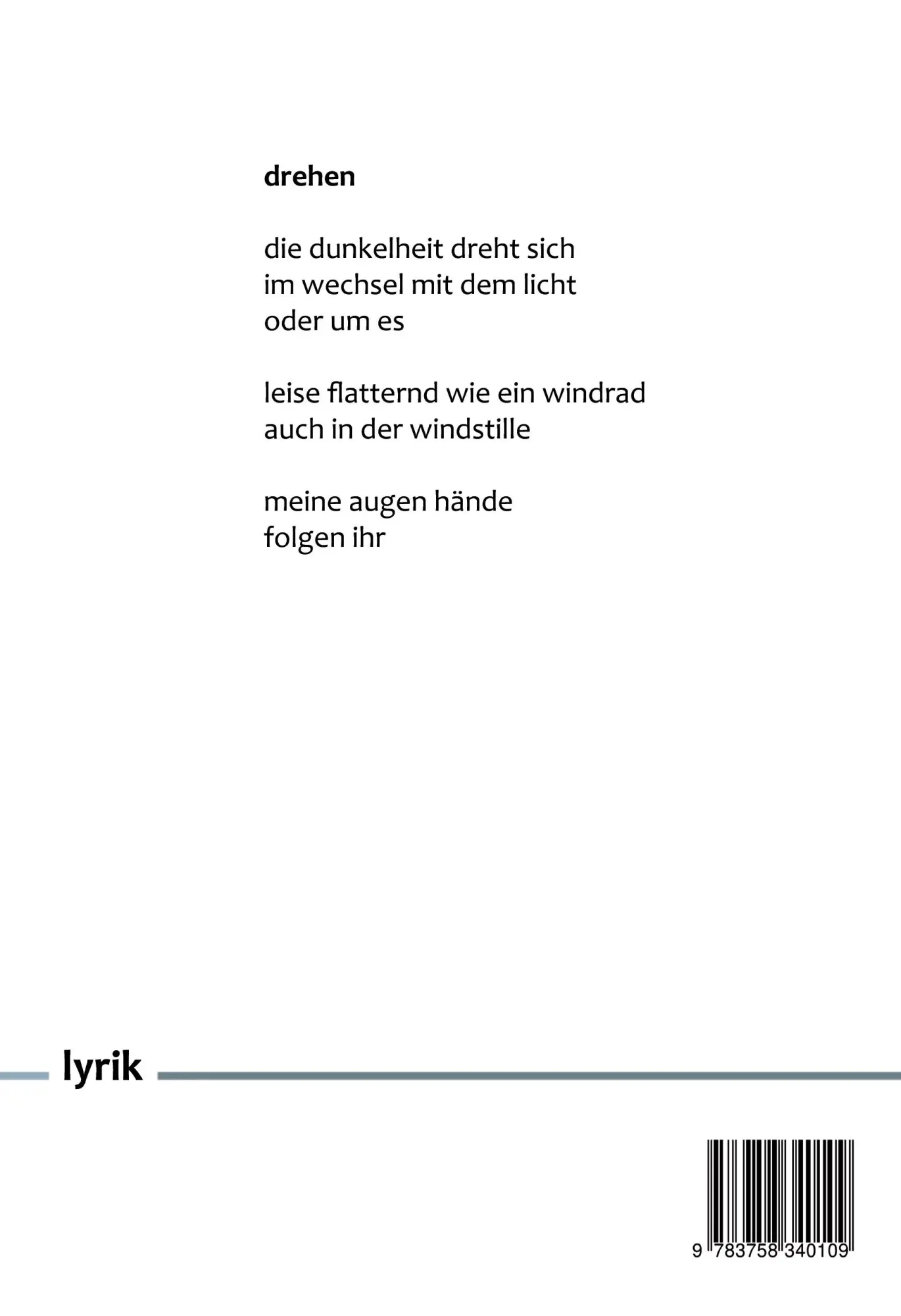 Rückseite: 9783758340109 | die dunkle glocke der zeit | Gedichte | Werner Weimar-Mazur | Buch