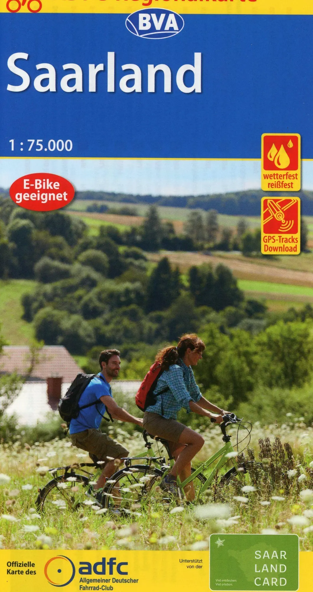 Cover: 9783969900109 | ADFC-Regionalkarte Saarland, 1:75.000, mit Tagestourenvorschlägen,...
