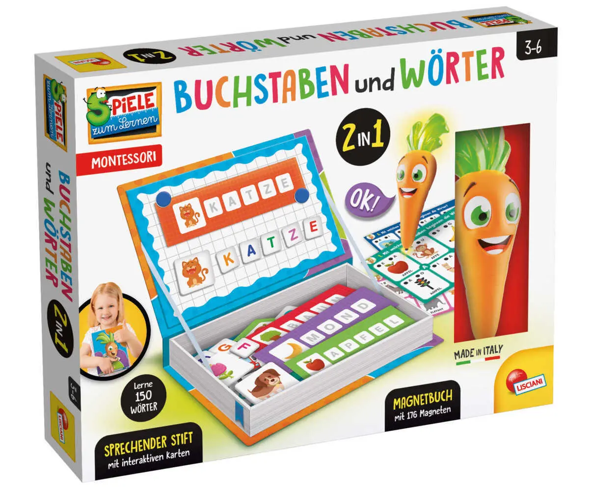 Cover: 8008324110209 | Montessori Sprechstift Buchstaben Und Wörter 2-In-1 Deutsche Ausgabe