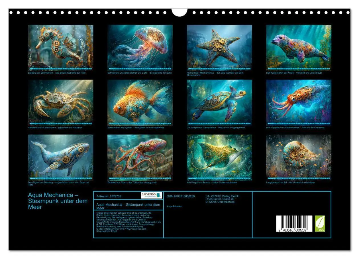 Bild: 9783516600209 | Aqua Mechanica - Steampunk unter dem Meer (Wandkalender 2026 DIN A3...