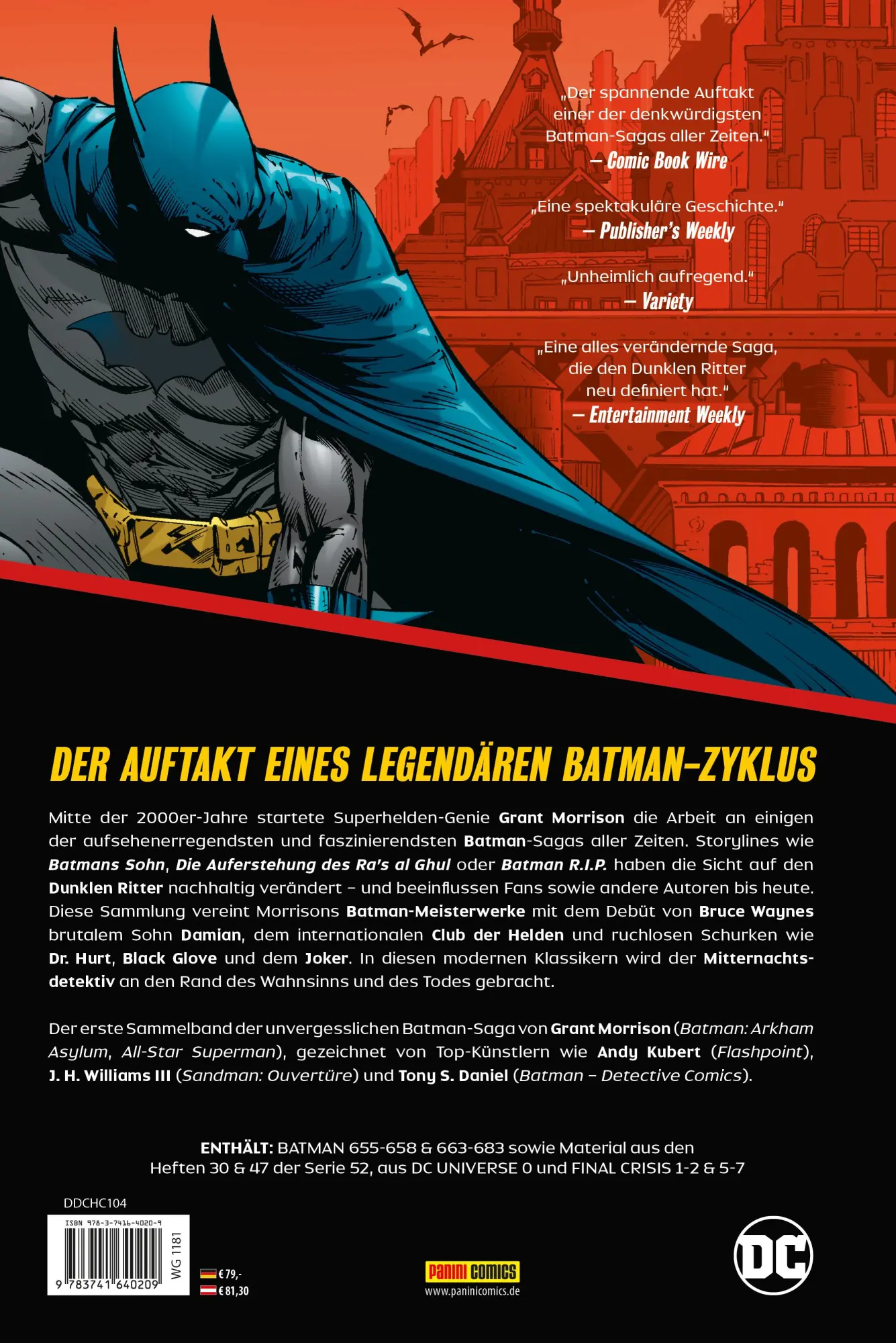 Rückseite: 9783741640209 | Batman von Grant Morrison (Deluxe Edition) | Bd. 1 (von 3) | Buch