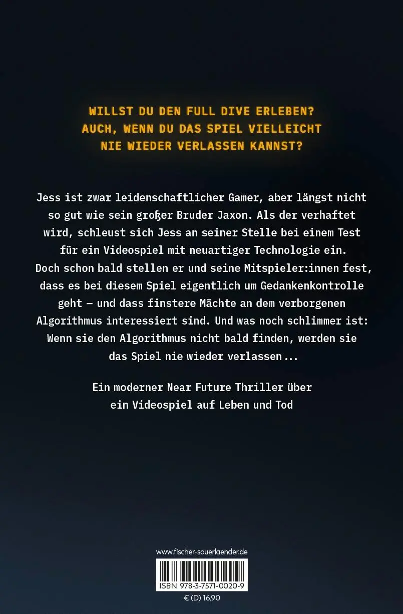 Rückseite: 9783757100209 | Full Dive | Nina Scheweling | Taschenbuch | 384 S. | Deutsch | 2024