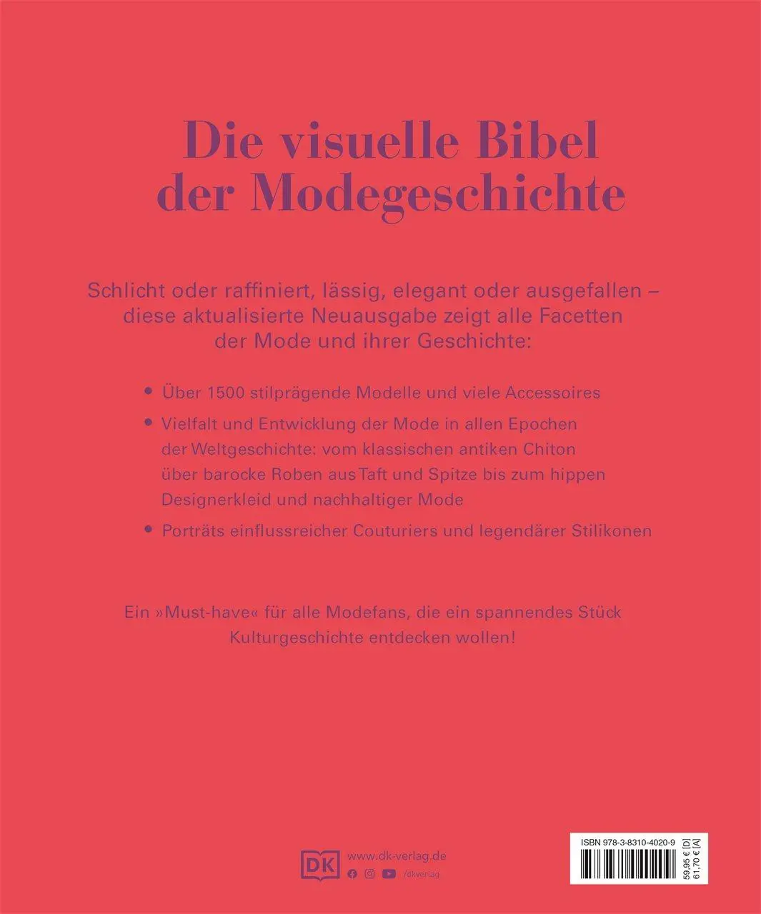 Rückseite: 9783831040209 | DK Schöne Künste. Mode | Alexandra Black (u. a.) | Buch | 480 S.