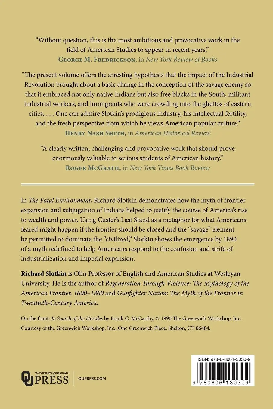 Rückseite: 9780806130309 | Fatal Environment | Richard Slotkin | Taschenbuch | Englisch | 2017