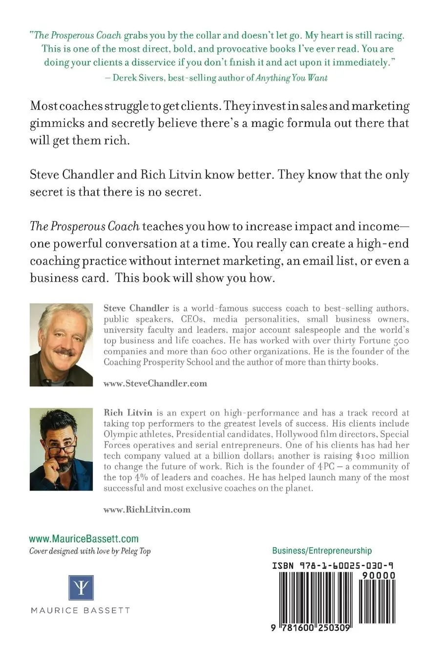 Rückseite: 9781600250309 | The Prosperous Coach | Steve Chandler (u. a.) | Taschenbuch | Englisch