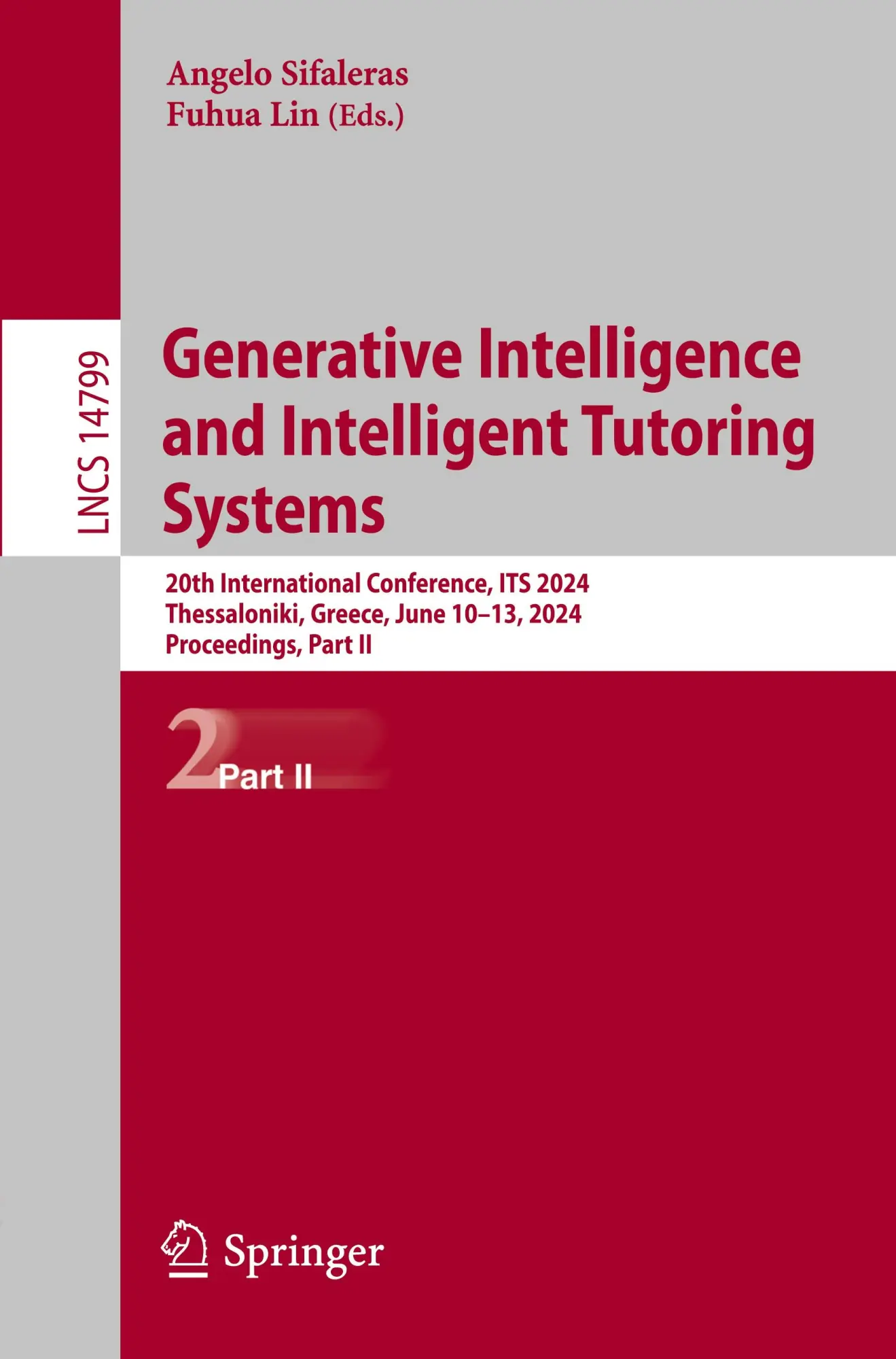 Cover: 9783031630309 | Generative Intelligence and Intelligent Tutoring Systems | Taschenbuch