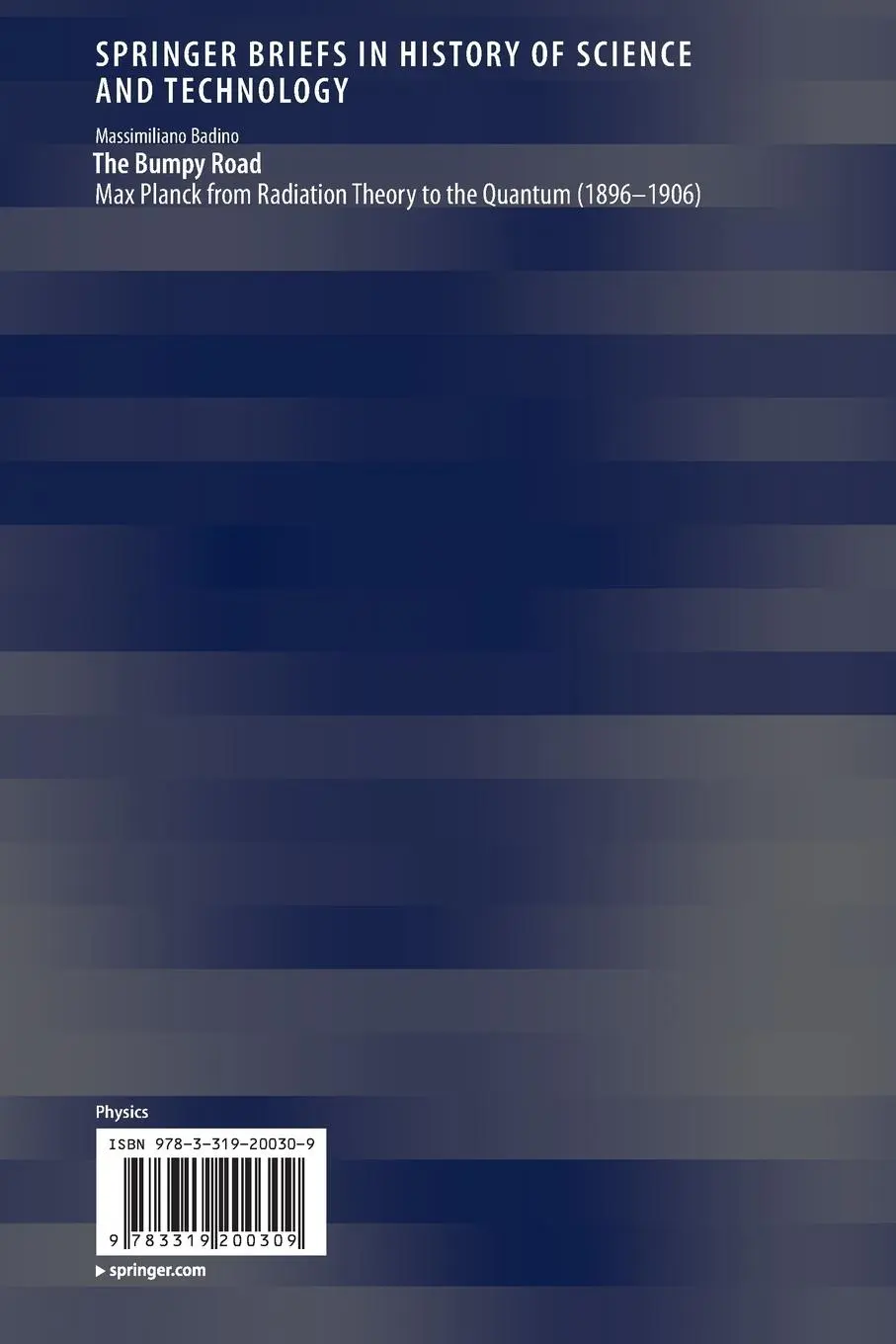 Rückseite: 9783319200309 | The Bumpy Road | Massimiliano Badino | Taschenbuch | xii | Englisch