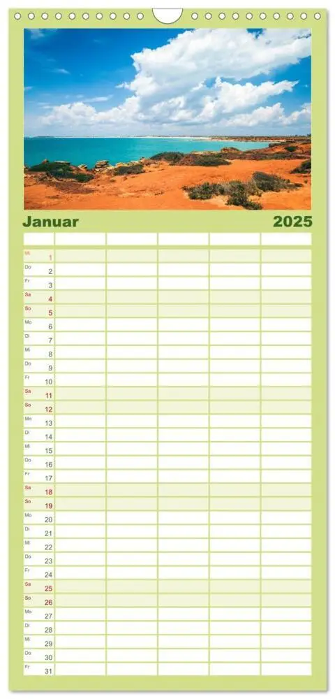 Bild: 9783457120309 | Familienplaner 2025 - Australien mit 5 Spalten (Wandkalender, 21 x...