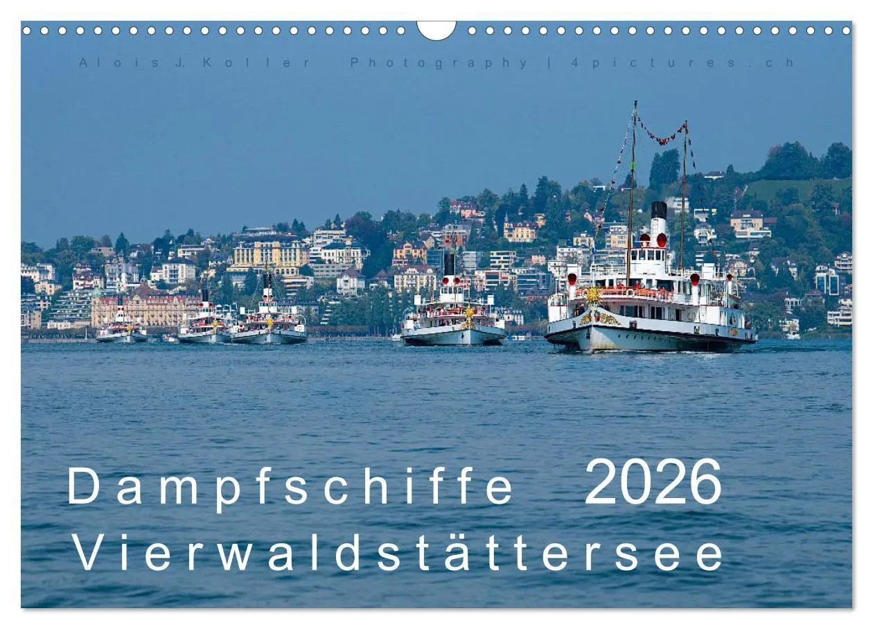 Cover: 9783457670309 | Dampfschiffe Vierwaldstättersee (Wandkalender 2026 DIN A3 quer),...
