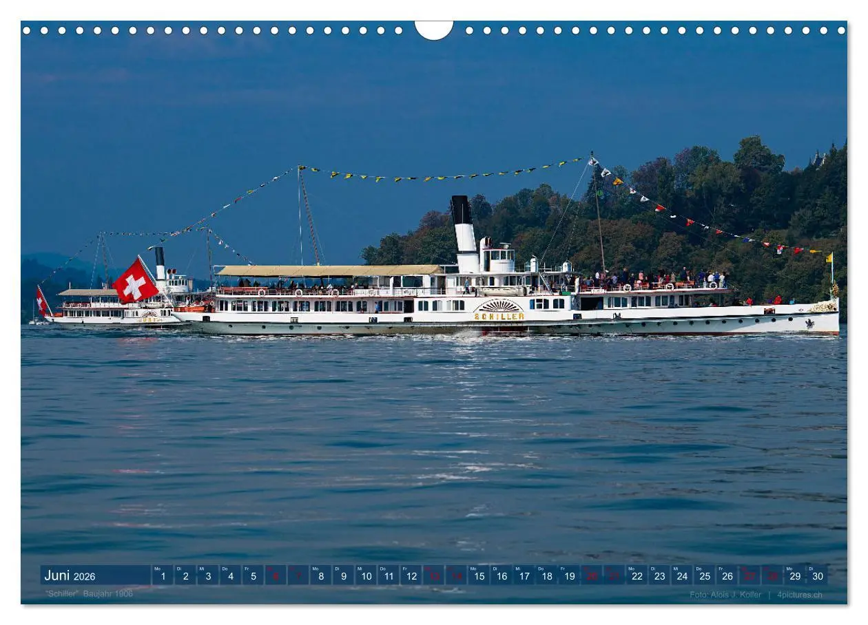 Bild: 9783457670309 | Dampfschiffe Vierwaldstättersee (Wandkalender 2026 DIN A3 quer),...