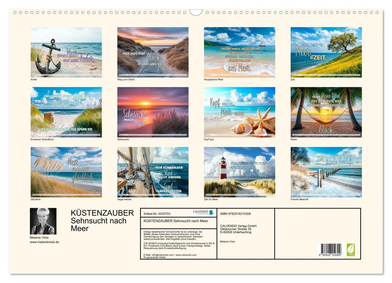 Bild: 9783516210309 | KÜSTENZAUBER Sehnsucht nach Meer (Wandkalender 2026 DIN A2 quer),...