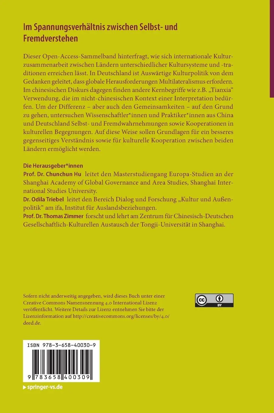 Rückseite: 9783658400309 | Im Spannungsverhältnis zwischen Selbst- und Fremdverstehen | Buch