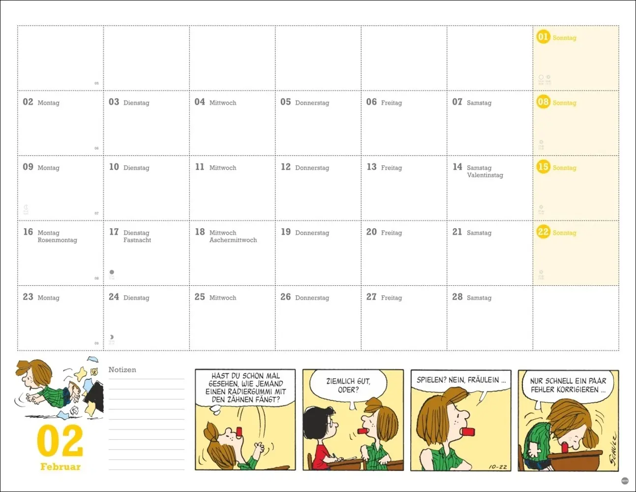 Bild: 9783756410309 | Peanuts Monatsplaner 2026 | Heye | Kalender | Peanuts Kalender Heye