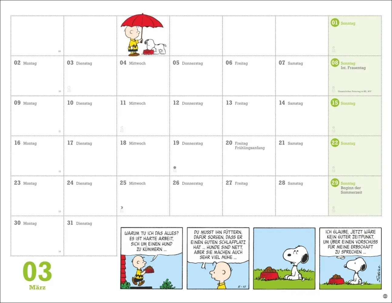 Bild: 9783756410309 | Peanuts Monatsplaner 2026 | Heye | Kalender | Peanuts Kalender Heye