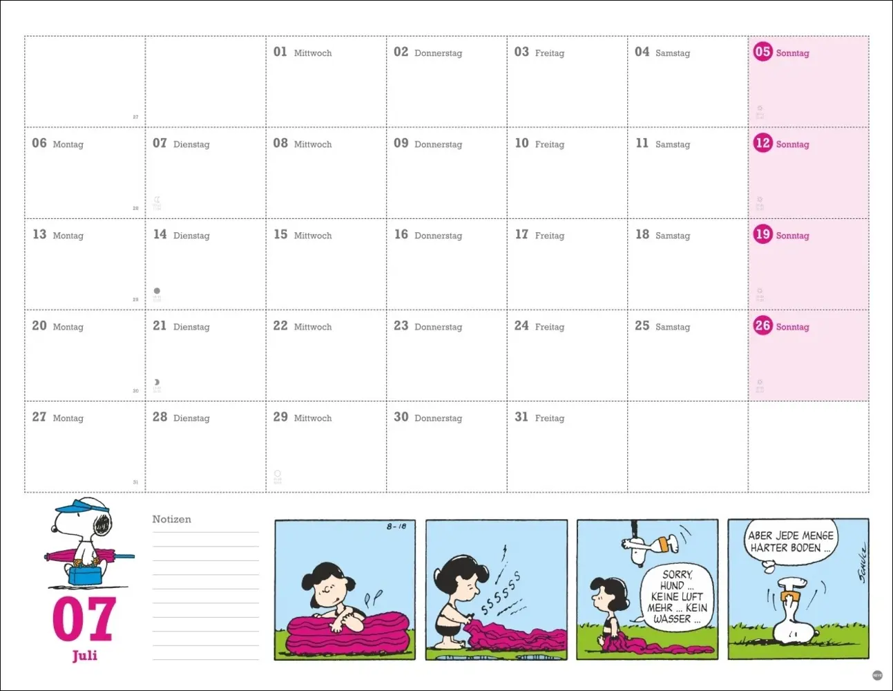 Bild: 9783756410309 | Peanuts Monatsplaner 2026 | Heye | Kalender | Peanuts Kalender Heye
