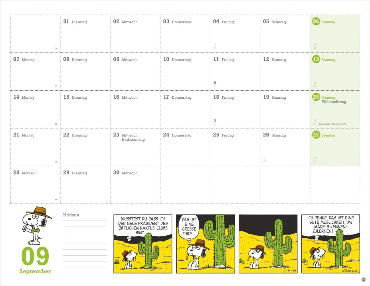 Bild: 9783756410309 | Peanuts Monatsplaner 2026 | Heye | Kalender | Peanuts Kalender Heye