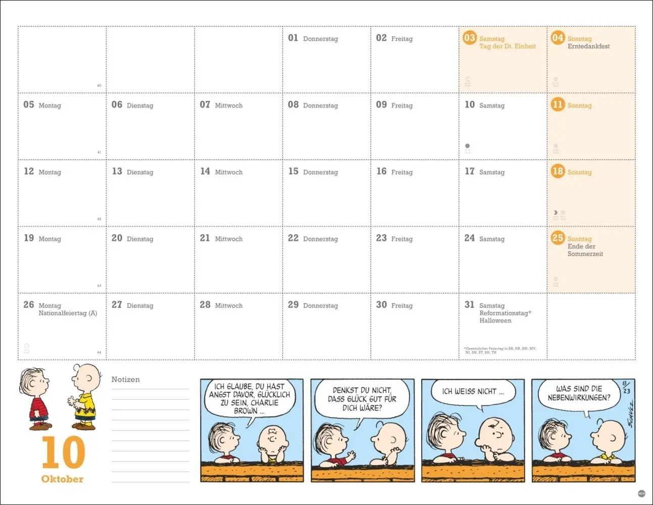 Bild: 9783756410309 | Peanuts Monatsplaner 2026 | Heye | Kalender | Peanuts Kalender Heye
