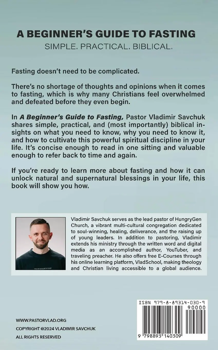 Rückseite: 9798893140309 | A Beginner's Guide to Fasting | Vladimir Savchuk | Taschenbuch | 2024