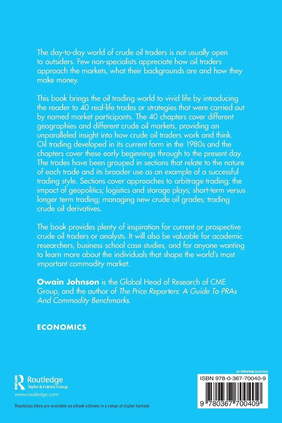 Rückseite: 9780367700409 | 40 Classic Crude Oil Trades | Real-Life Examples of Innovative Trading