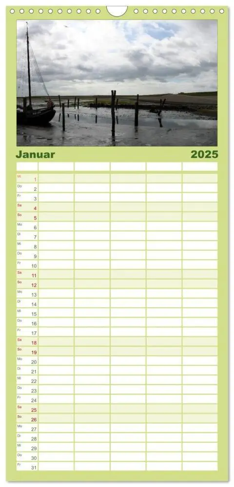 Bild: 9783457110409 | Familienplaner 2025 - Texel, eine Perle Frieslands mit 5 Spalten...