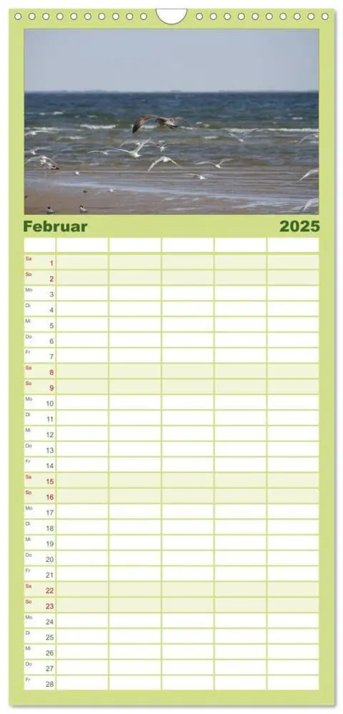 Bild: 9783457110409 | Familienplaner 2025 - Texel, eine Perle Frieslands mit 5 Spalten...