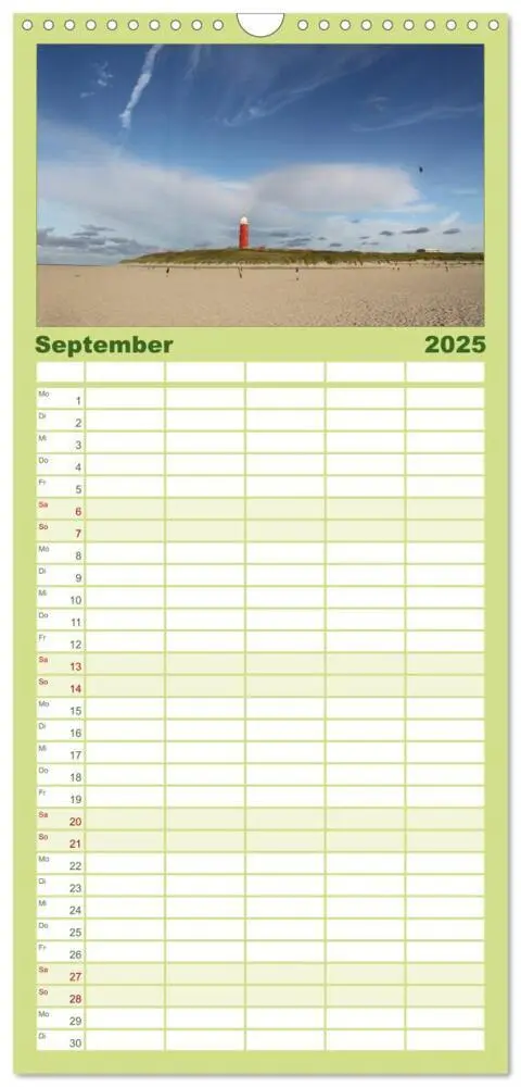 Bild: 9783457110409 | Familienplaner 2025 - Texel, eine Perle Frieslands mit 5 Spalten...