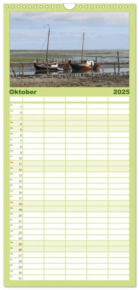 Bild: 9783457110409 | Familienplaner 2025 - Texel, eine Perle Frieslands mit 5 Spalten...