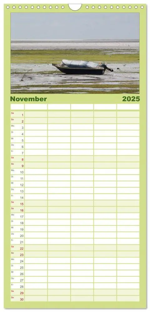Bild: 9783457110409 | Familienplaner 2025 - Texel, eine Perle Frieslands mit 5 Spalten...