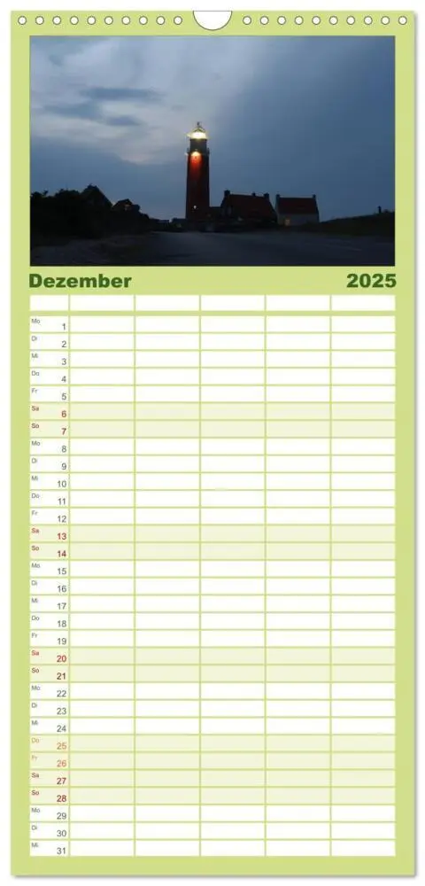 Bild: 9783457110409 | Familienplaner 2025 - Texel, eine Perle Frieslands mit 5 Spalten...