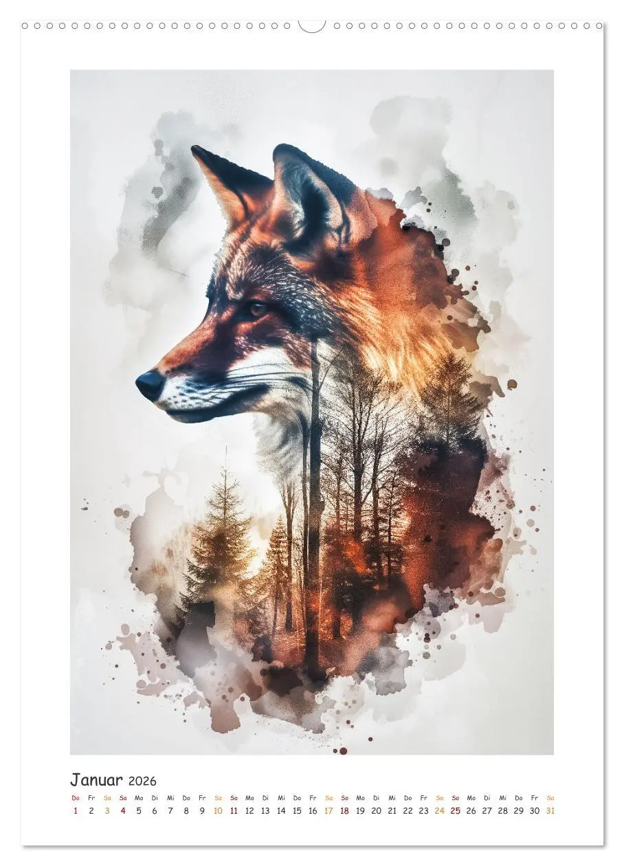 Bild: 9783457280409 | Magische Tierkunst (hochwertiger Premium Wandkalender 2026 DIN A2...