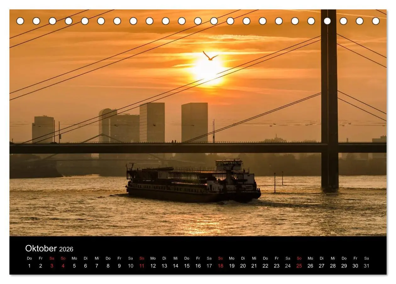 Bild: 9783516060409 | Düsseldorf - Rheinansichten (Tischkalender 2026 DIN A5 quer),...