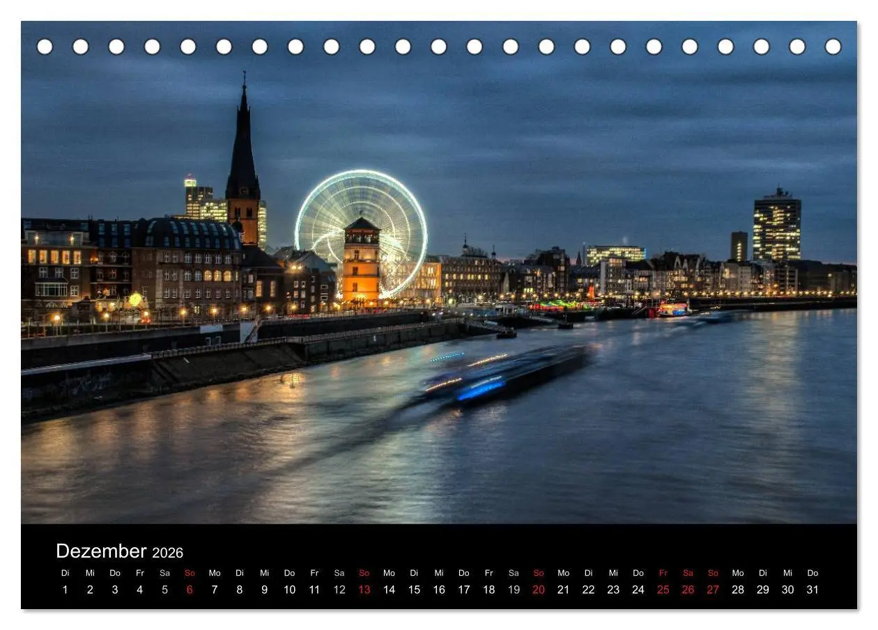 Bild: 9783516060409 | Düsseldorf - Rheinansichten (Tischkalender 2026 DIN A5 quer),...
