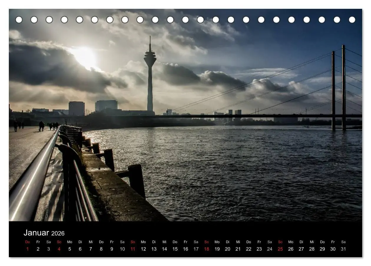 Bild: 9783516060409 | Düsseldorf - Rheinansichten (Tischkalender 2026 DIN A5 quer),...
