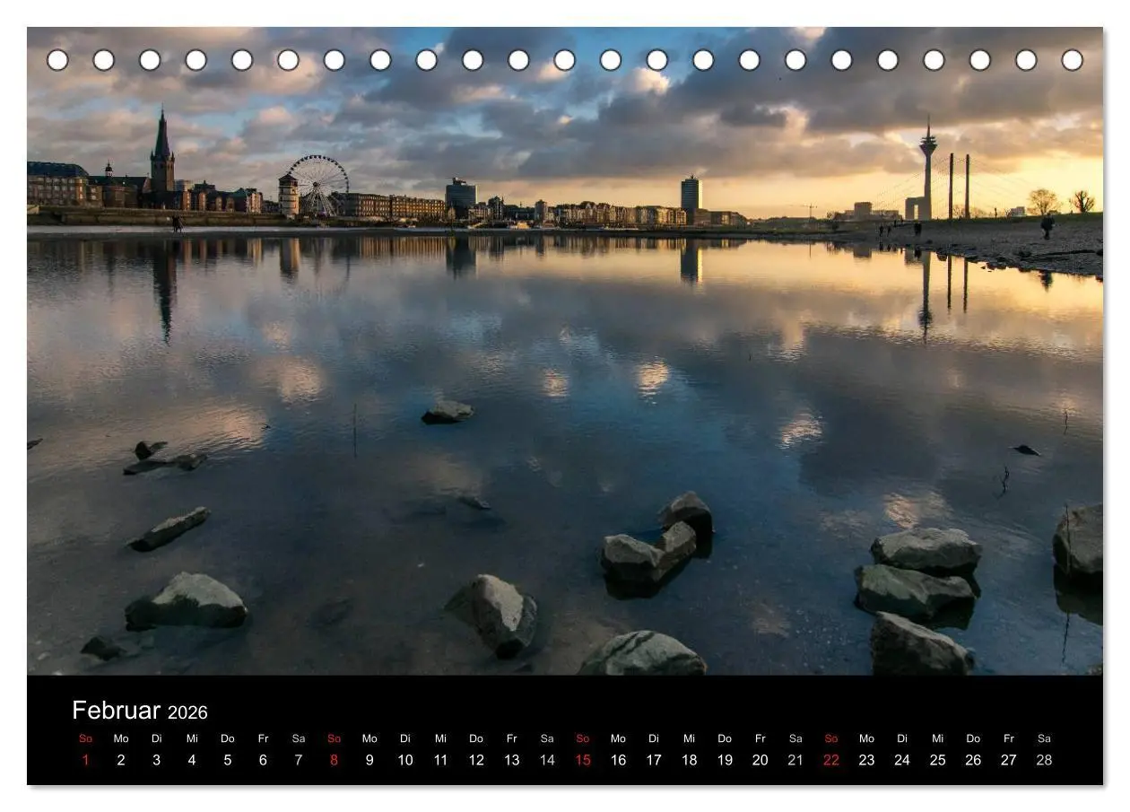 Bild: 9783516060409 | Düsseldorf - Rheinansichten (Tischkalender 2026 DIN A5 quer),...