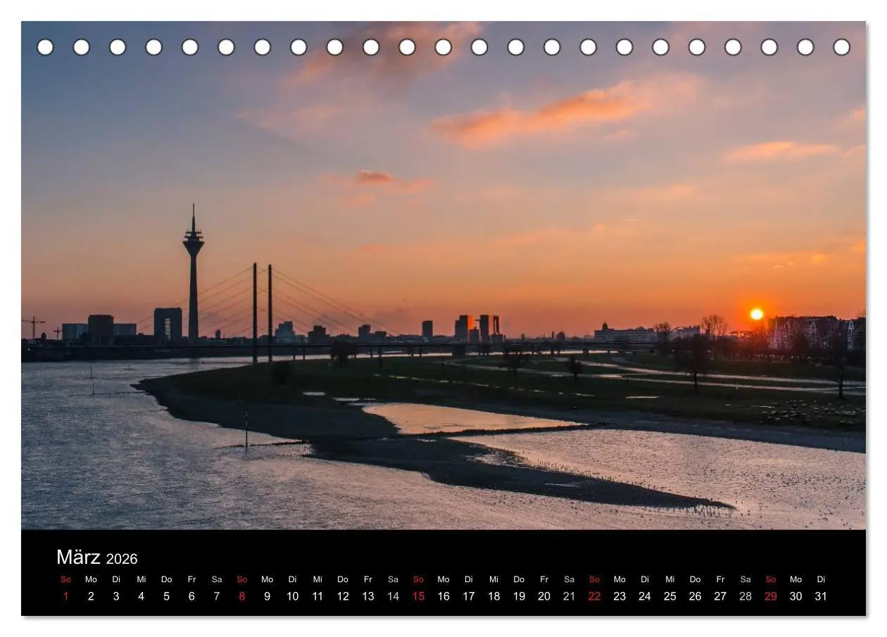 Bild: 9783516060409 | Düsseldorf - Rheinansichten (Tischkalender 2026 DIN A5 quer),...
