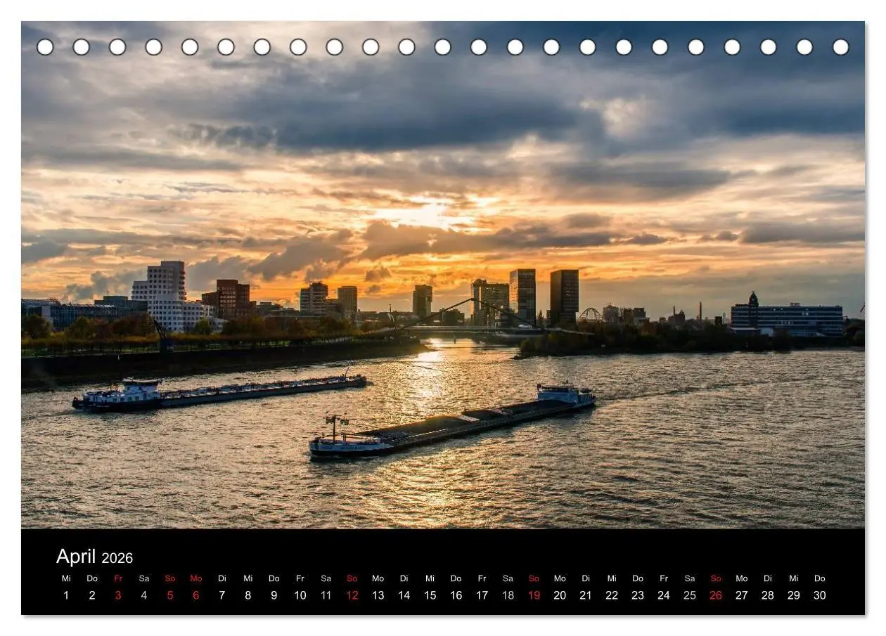 Bild: 9783516060409 | Düsseldorf - Rheinansichten (Tischkalender 2026 DIN A5 quer),...