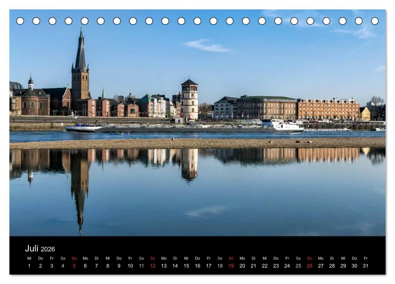Bild: 9783516060409 | Düsseldorf - Rheinansichten (Tischkalender 2026 DIN A5 quer),...