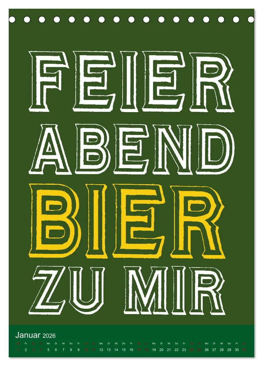 Bild: 9783516370409 | BIER Wandkalender -Trinken mit Stil (Tischkalender 2026 DIN A5...