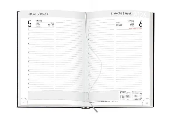 Bild: 9783731890409 | Buchkalender Chef-Timer Balaton schwarz 2026 | Verlag Korsch | Buch